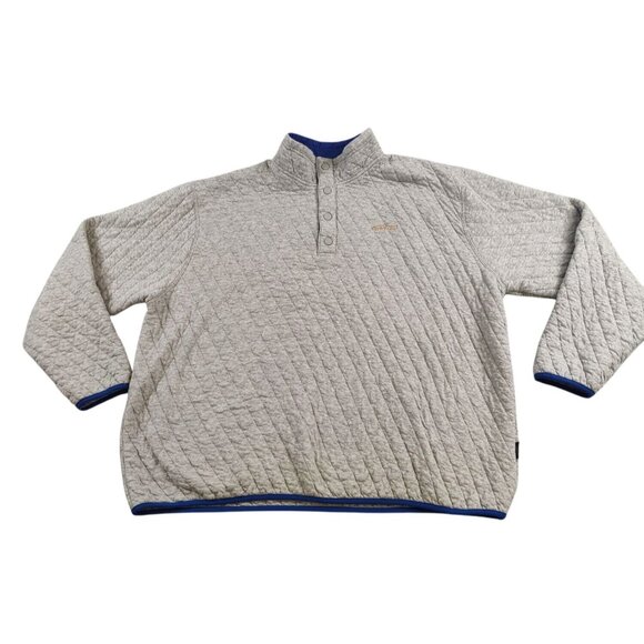 Orvis Trout Bum Outdoor Gray Quilted Quarter Snap Pullover Size XXL - Picture 1 of 6